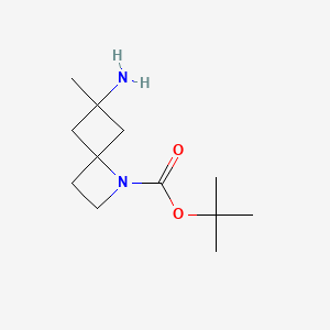 molecular formula C12H22N2O2 B6607595 tert-butyl6-amino-6-methyl-1-azaspiro[3.3]heptane-1-carboxylate CAS No. 2839143-88-1