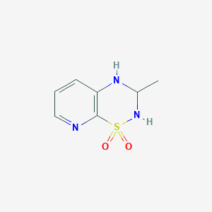molecular formula C7H9N3O2S B066076 3-methyl-3,4-dihydro-2H-pyrido[3,2-e][1,2,4]thiadiazine 1,1-dioxide CAS No. 163136-62-7