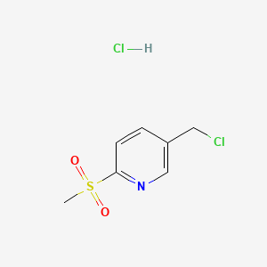 molecular formula C7H9Cl2NO2S B6607606 5-(chloromethyl)-2-methanesulfonylpyridinehydrochloride CAS No. 2839144-47-5