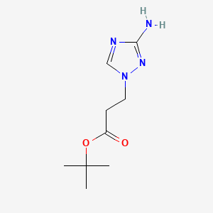 molecular formula C9H16N4O2 B6607660 tert-butyl3-(3-amino-1H-1,2,4-triazol-1-yl)propanoate CAS No. 2580238-91-9