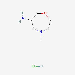 molecular formula C6H15ClN2O B6607691 4-methyl-1,4-oxazepan-6-aminehydrochloride CAS No. 2839158-07-3