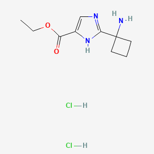 molecular formula C10H17Cl2N3O2 B6607699 ethyl2-(1-aminocyclobutyl)-1H-imidazole-4-carboxylatedihydrochloride CAS No. 2839144-07-7