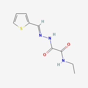molecular formula C9H11N3O2S B6607745 N-ethyl-1-{N'-[(thiophen-2-yl)methylidene]hydrazinecarbonyl}formamide CAS No. 904063-29-2