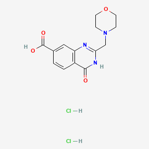 molecular formula C14H17Cl2N3O4 B6607758 2-[(morpholin-4-yl)methyl]-4-oxo-3,4-dihydroquinazoline-7-carboxylicaciddihydrochloride CAS No. 2839139-89-6