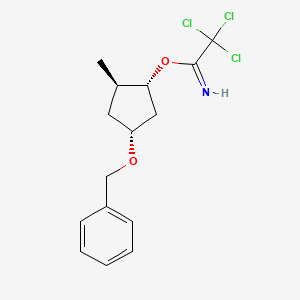 molecular formula C15H18Cl3NO2 B6607801 rac-(1R,2R,4R)-4-(benzyloxy)-2-methylcyclopentyl 2,2,2-trichloroethanecarboximidate CAS No. 2287237-08-3