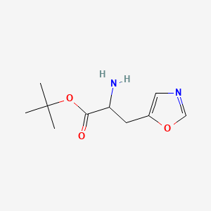 molecular formula C10H16N2O3 B6607878 tert-butyl 2-amino-3-(1,3-oxazol-5-yl)propanoate CAS No. 2352007-59-9