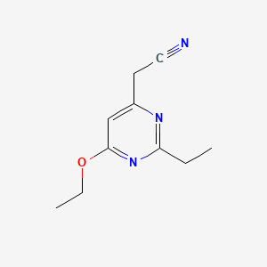 molecular formula C10H13N3O B6607882 2-(6-ethoxy-2-ethylpyrimidin-4-yl)acetonitrile CAS No. 2110842-65-2