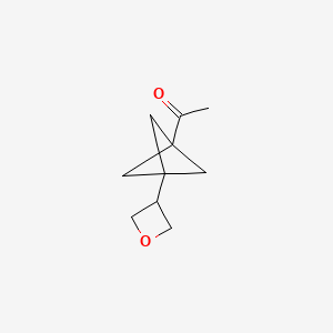 molecular formula C10H14O2 B6607938 1-[3-(oxetan-3-yl)bicyclo[1.1.1]pentan-1-yl]ethan-1-one CAS No. 2866322-66-7