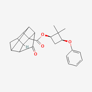 molecular formula C23H24O4 B6607969 rac-(1R,3S)-2,2-dimethyl-3-phenoxycyclobutyl 10-oxopentacyclo[5.3.0.0^{2,5}.0^{3,9}.0^{4,8}]decane-3-carboxylate CAS No. 2639399-20-3