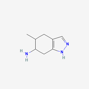 molecular formula C8H13N3 B6607972 5-methyl-4,5,6,7-tetrahydro-1H-indazol-6-amine CAS No. 2168846-80-6