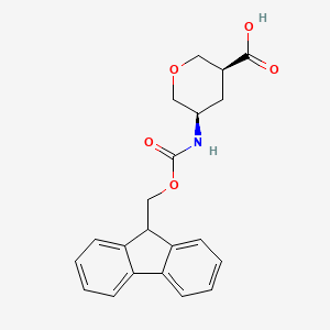 molecular formula C21H21NO5 B6608004 rac-(3R,5S)-5-({[(9H-fluoren-9-yl)methoxy]carbonyl}amino)oxane-3-carboxylic acid CAS No. 2639390-82-0