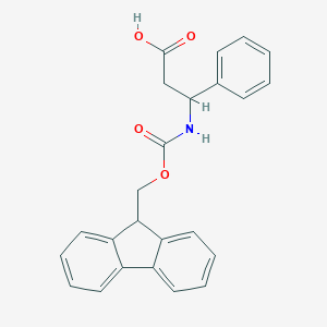 molecular formula C24H21NO4 B066081 3-{[(9H-fluoren-9-ylmethoxy)carbonyl]amino}-3-phenylpropanoic acid CAS No. 180181-93-5