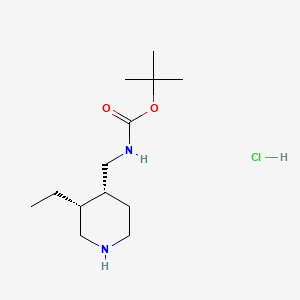 molecular formula C13H27ClN2O2 B6608110 tert-butylN-{[(3R,4R)-3-ethylpiperidin-4-yl]methyl}carbamatehydrochloride CAS No. 2839128-52-6