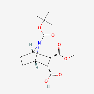 molecular formula C14H21NO6 B6608120 rac-(1R,2R,3S,4S)-7-[(tert-butoxy)carbonyl]-3-(methoxycarbonyl)-7-azabicyclo[2.2.1]heptane-2-carboxylic acid CAS No. 188414-17-7