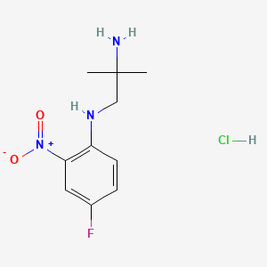 molecular formula C10H15ClFN3O2 B6608178 N1-(4-fluoro-2-nitrophenyl)-2-methylpropane-1,2-diamine hydrochloride CAS No. 2839139-08-9