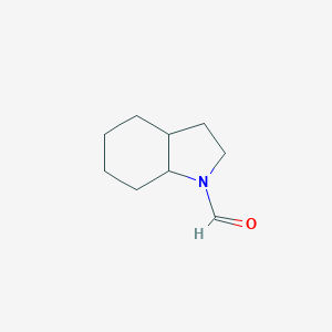 molecular formula C9H15NO B066082 2,3,3a,4,5,6,7,7a-Octahydroindole-1-carbaldehyde CAS No. 165612-01-1
