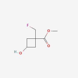 molecular formula C7H11FO3 B6608263 Methyl 1-(fluoromethyl)-3-hydroxycyclobutane-1-carboxylate CAS No. 2839143-38-1