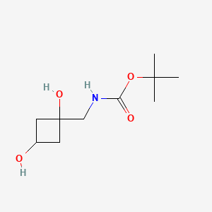 molecular formula C10H19NO4 B6608351 tert-butyl N-[(1,3-dihydroxycyclobutyl)methyl]carbamate CAS No. 2839143-50-7