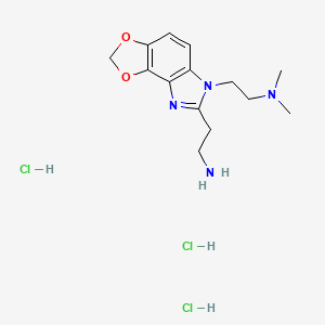 molecular formula C14H23Cl3N4O2 B6608352 2-{10-[2-(dimethylamino)ethyl]-3,5-dioxa-10,12-diazatricyclo[7.3.0.0,2,6]dodeca-1,6,8,11-tetraen-11-yl}ethan-1-amine trihydrochloride CAS No. 2839157-16-1