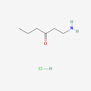 molecular formula C6H14ClNO B6608360 1-aminohexan-3-onehydrochloride CAS No. 32373-12-9