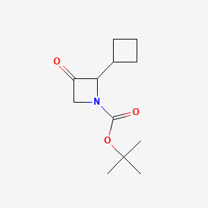 molecular formula C12H19NO3 B6608379 tert-butyl 2-cyclobutyl-3-oxoazetidine-1-carboxylate CAS No. 2839143-54-1