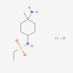 molecular formula C9H21ClN2O2S B6608398 N-(4-amino-4-methylcyclohexyl)ethane-1-sulfonamidehydrochloride,Mixtureofdiastereomers CAS No. 2839144-34-0