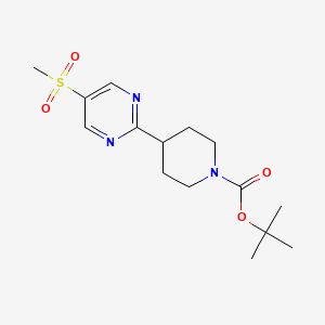 molecular formula C15H23N3O4S B6608441 tert-butyl 4-(5-methanesulfonylpyrimidin-2-yl)piperidine-1-carboxylate CAS No. 2839143-72-3
