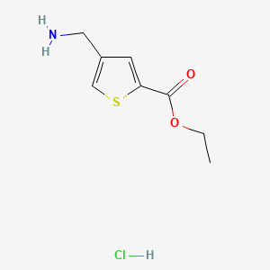 molecular formula C8H12ClNO2S B6608459 ethyl 4-(aminomethyl)thiophene-2-carboxylate hydrochloride CAS No. 1006619-35-7