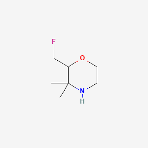 molecular formula C7H14FNO B6608498 2-(fluoromethyl)-3,3-dimethylmorpholine CAS No. 2870682-14-5