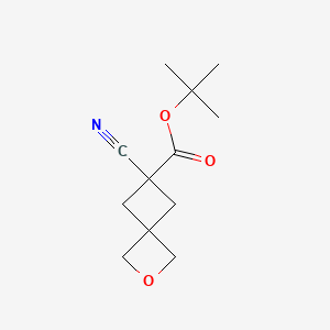 molecular formula C12H17NO3 B6608540 tert-butyl 6-cyano-2-oxaspiro[3.3]heptane-6-carboxylate CAS No. 2166934-87-6