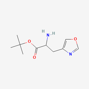 molecular formula C10H16N2O3 B6608564 tert-butyl 2-amino-3-(1,3-oxazol-4-yl)propanoate CAS No. 2680625-37-8