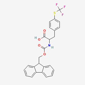 molecular formula C25H20F3NO4S B6608577 2-({[(9H-fluoren-9-yl)methoxy]carbonyl}amino)-3-{4-[(trifluoromethyl)sulfanyl]phenyl}propanoic acid CAS No. 1995971-32-8