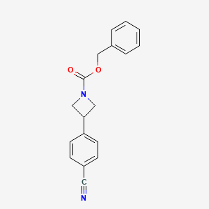 molecular formula C18H16N2O2 B6608586 benzyl 3-(4-cyanophenyl)azetidine-1-carboxylate CAS No. 2680893-18-7