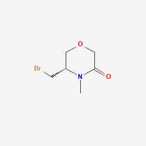 molecular formula C6H10BrNO2 B6608662 (5S)-5-(bromomethyl)-4-methylmorpholin-3-one CAS No. 2866253-69-0