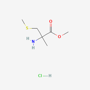molecular formula C6H14ClNO2S B6608674 methyl 2-amino-2-methyl-3-(methylsulfanyl)propanoate hydrochloride CAS No. 2866352-40-9