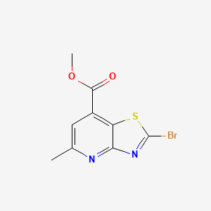 molecular formula C9H7BrN2O2S B6608679 methyl 2-bromo-5-methyl-[1,3]thiazolo[4,5-b]pyridine-7-carboxylate CAS No. 2866307-40-4