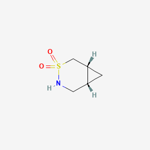 molecular formula C5H9NO2S B6608720 rac-(1R,6S)-3lambda6-thia-4-azabicyclo[4.1.0]heptane-3,3-dione,cis CAS No. 2866318-82-1