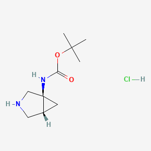molecular formula C10H19ClN2O2 B6608798 tert-butyl N-[(1S,5R)-3-azabicyclo[3.1.0]hexan-1-yl]carbamate hydrochloride CAS No. 2648868-62-4