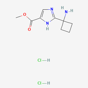 molecular formula C9H15Cl2N3O2 B6608848 methyl 2-(1-aminocyclobutyl)-1H-imidazole-4-carboxylate dihydrochloride CAS No. 2712399-07-8