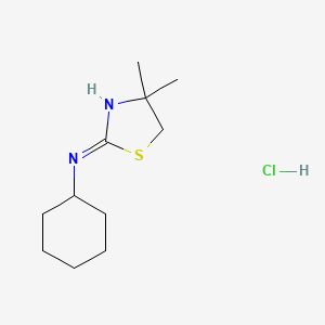 molecular formula C11H21ClN2S B6608873 N-cyclohexyl-4,4-dimethyl-4,5-dihydro-1,3-thiazol-2-amine hydrochloride CAS No. 2694734-10-4