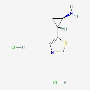 molecular formula C6H10Cl2N2S B6608897 rac-(1R,2R)-2-(1,3-thiazol-5-yl)cyclopropan-1-amine dihydrochloride CAS No. 2866323-74-0