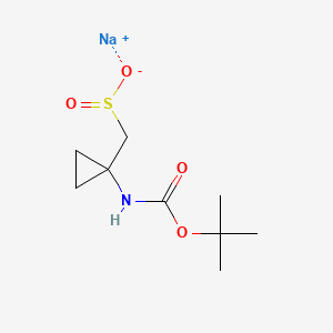 molecular formula C9H16NNaO4S B6608920 sodium (1-{[(tert-butoxy)carbonyl]amino}cyclopropyl)methanesulfinate CAS No. 2866352-88-5