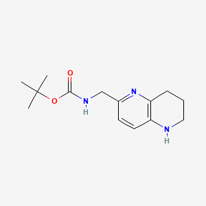 molecular formula C14H21N3O2 B6608931 tert-butyl N-[(5,6,7,8-tetrahydro-1,5-naphthyridin-2-yl)methyl]carbamate CAS No. 2866317-27-1