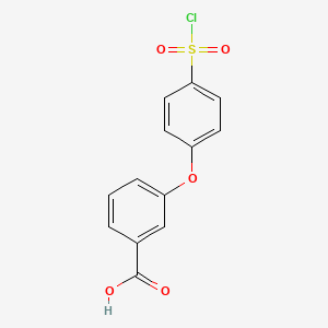 molecular formula C13H9ClO5S B6608991 3-[4-(chlorosulfonyl)phenoxy]benzoic acid CAS No. 2866307-61-9
