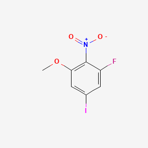 molecular formula C7H5FINO3 B6609030 1-fluoro-5-iodo-3-methoxy-2-nitrobenzene CAS No. 2385244-13-1