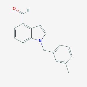 1-[(3-Methylphenyl)methyl]indole-4-carbaldehyde