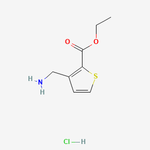 molecular formula C8H12ClNO2S B6609143 ethyl 3-(aminomethyl)thiophene-2-carboxylate hydrochloride CAS No. 2866334-96-3