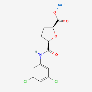molecular formula C12H10Cl2NNaO4 B6609147 rac-sodium (2R,5S)-5-[(3,5-dichlorophenyl)carbamoyl]oxolane-2-carboxylate, cis CAS No. 2866323-30-8