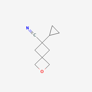 molecular formula C10H13NO B6609160 6-cyclopropyl-2-oxaspiro[3.3]heptane-6-carbonitrile CAS No. 2866335-04-6