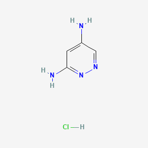molecular formula C4H7ClN4 B6609173 pyridazine-3,5-diamine hydrochloride CAS No. 1500-82-9